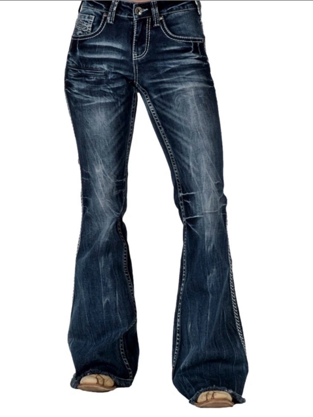 Cowgirl Tuff Dark Indigo Flare Jeans brand new with tags